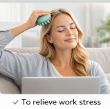 Silicone Head Massager – Unisex Head Massage Tool for Home or Office Use