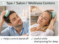 Silicone Head Massager – Unisex Head Massage Tool for Home or Office Use