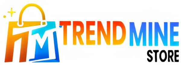 Colorful logo of Trend Mine Store with a shopping bag icon.