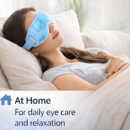 Cold eye mask with storage bag for daily eye care and relaxation at home