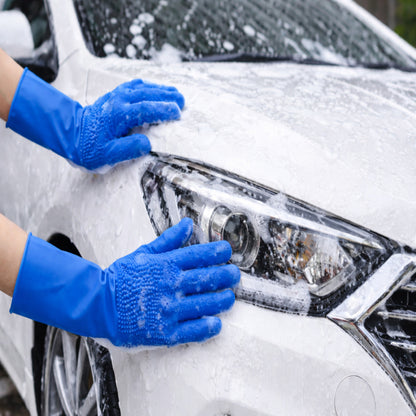 Reusable hand gloves used for car washing and exterior cleaning