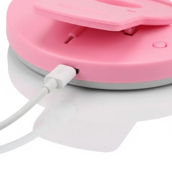 USB rechargeable phone selfie ring light with built-in charging port